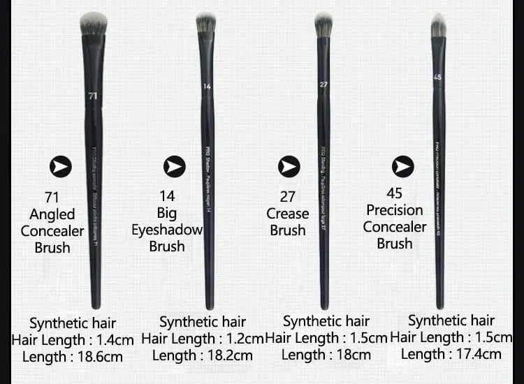 5/16/26 pçs/set pincéis de maquiagem em pó preto ângulo escultura fundação rosto ferramentas cosméticas essenciais sombra olho compõem escova