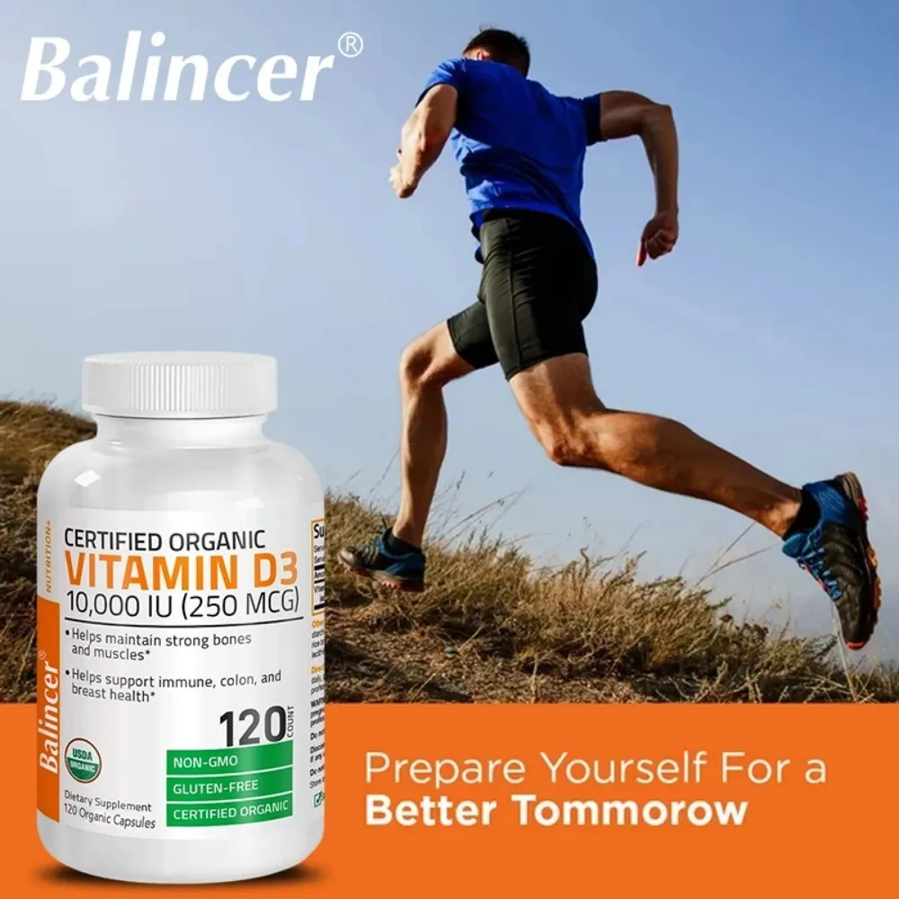 Vitamina D3 - Promove Função Muscular Saudável e Suporte Imunológico Ossos Fortes e Saúde do Sistema Nervoso 120 Cápsulas