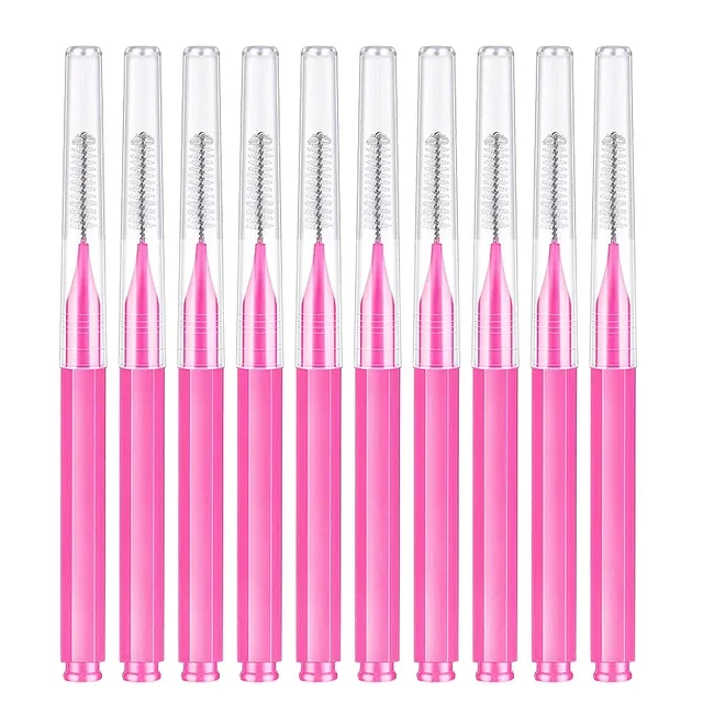 10/20 pçs escovas de sobrancelha mini escova de levantamento de sobrancelha descartável maquiagem cílios ferramenta dente escova interdental lash extensão suprimentos