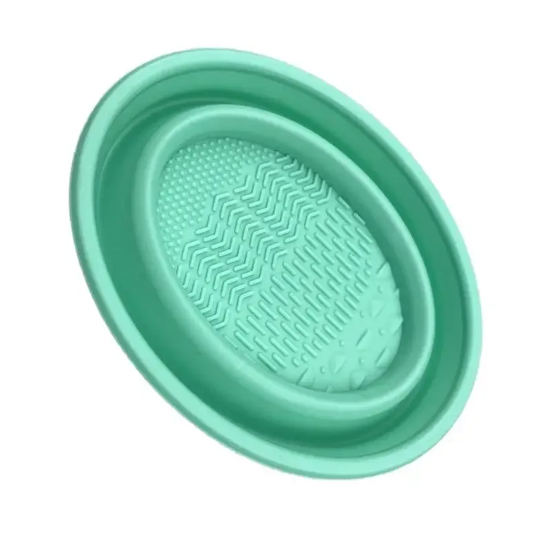 Lavar tapete limpo ferramentas de beleza caixa de purificador de silicone macio escova de maquiagem limpador de pó dobrável tigela de limpeza escovas de sombra