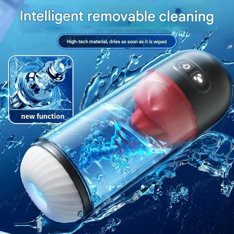 Masturbador masculino para treinamento de pênis, controle por aplicativo, copo de masturbação automático, lambendo, boquete, masturbador, 9 modos poderosos, brinquedos sexuais para homens