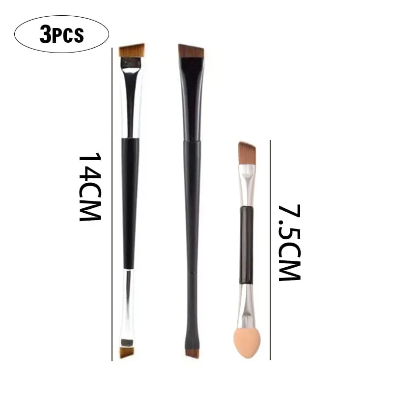 Professional Eyebrow Brush Eyeliner Angled Flat Head Blade Eye Liner Brow Contour Makeup Brushes Double-head Makeup Tool 1~10PC