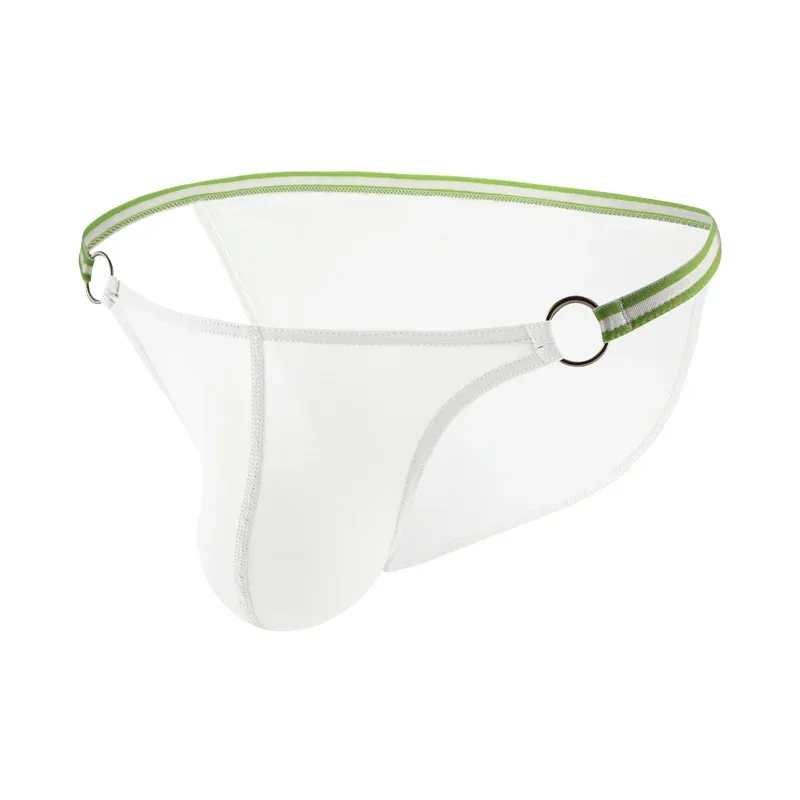 Wrinkle Large Size Male Briefs High Elastic Ice Silk Man Underwear Solid Color Youth Thin Section Comfortable Breathable Sexy