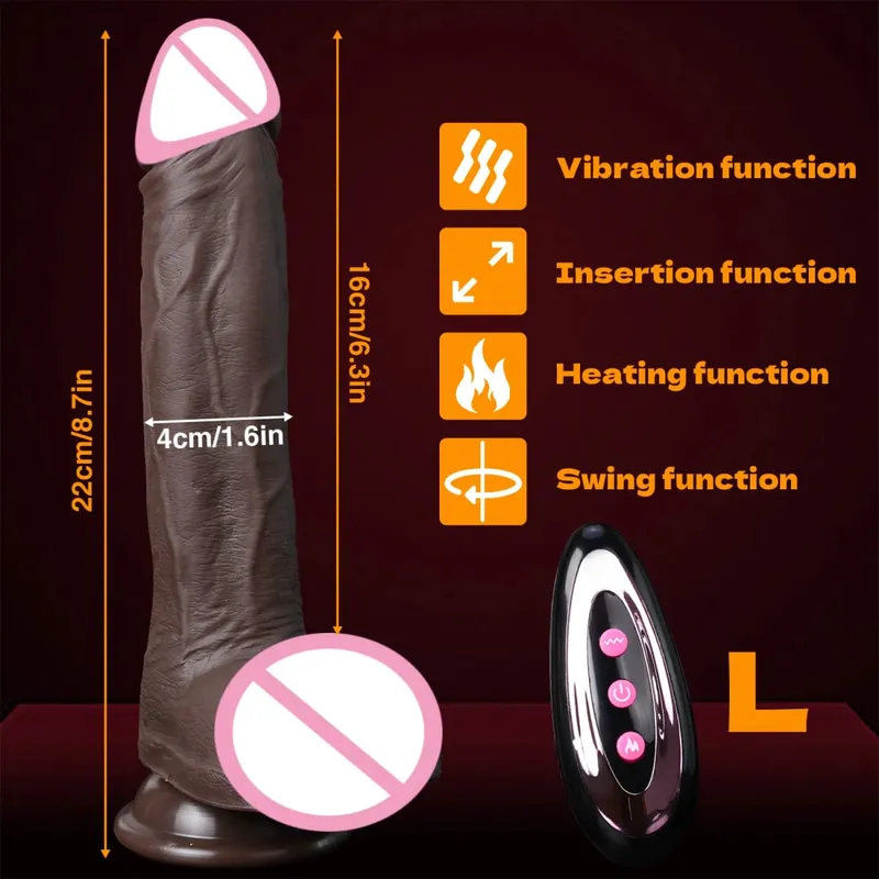 Vibrador realista telescópico, pênis artificial, masturbação feminina, ponto g, massageador vaginal, pau grande, brinquedos sexuais para mulheres 18 +
