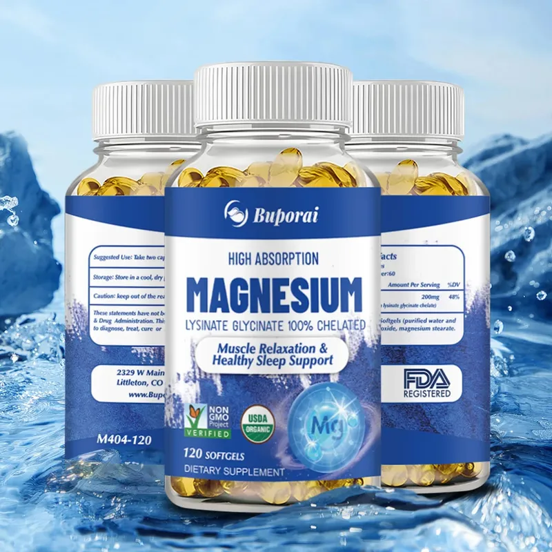 Magnésio altamente absorvível - apoia a densidade óssea e o relaxamento muscular promove suplementos de sono saudáveis