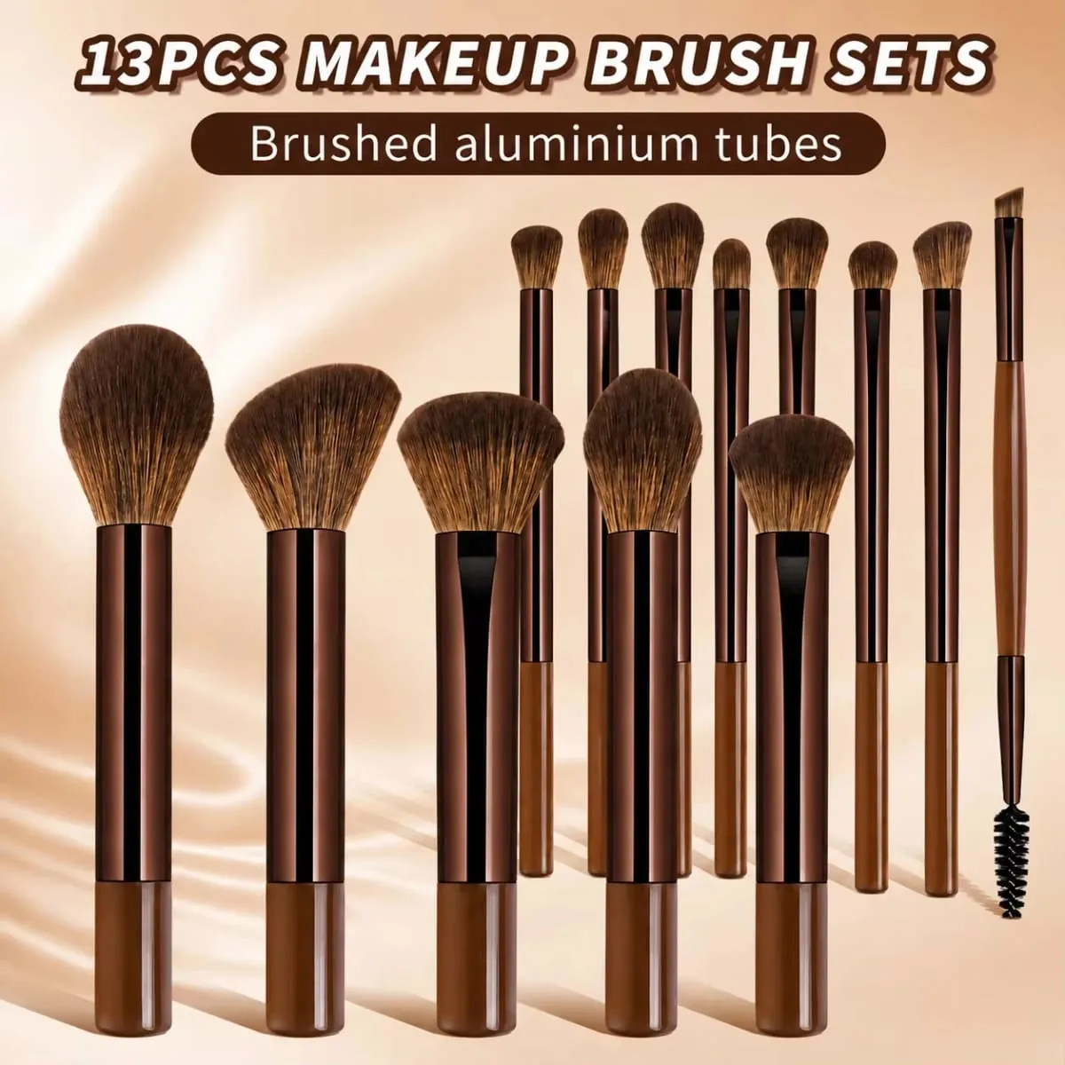 16 peças de ferramentas de maquiagem, incluindo 13 peças de conjunto de pincéis de maquiagem + 1 bolsa de maquiagem + 2 peças de acessórios de sopro de ar, pincel de base, pincel de blush.