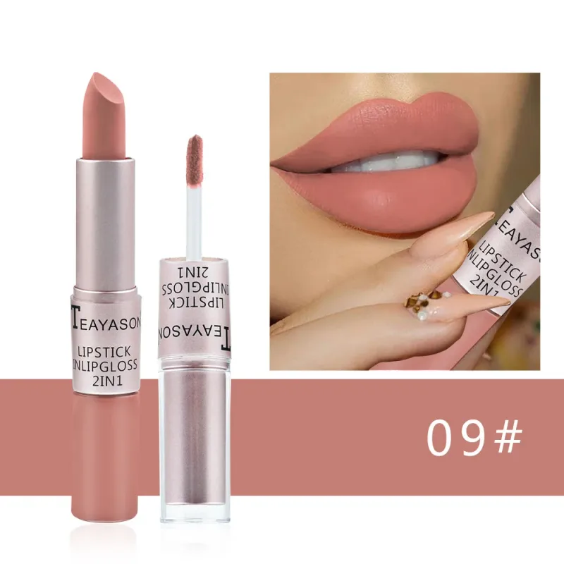 Matte Liquid Lipstick Waterproof Non Transfer Long Wear Pink Lip Gloss Tint Moisturizing Makeup for Women Ladies — image 15