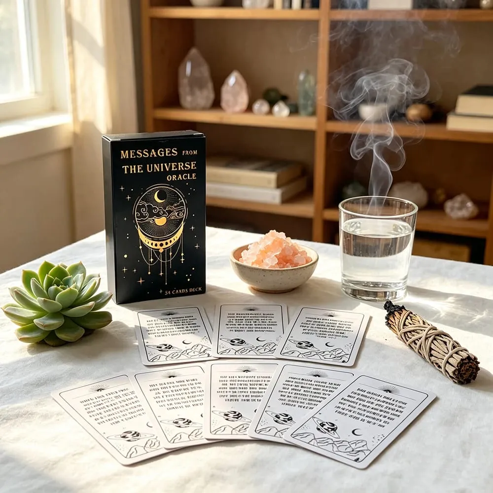 Mensagens do universo oracle cards 54 versão em inglês adivinhação orientação espiritual e cartões de inspiração diária para iniciantes