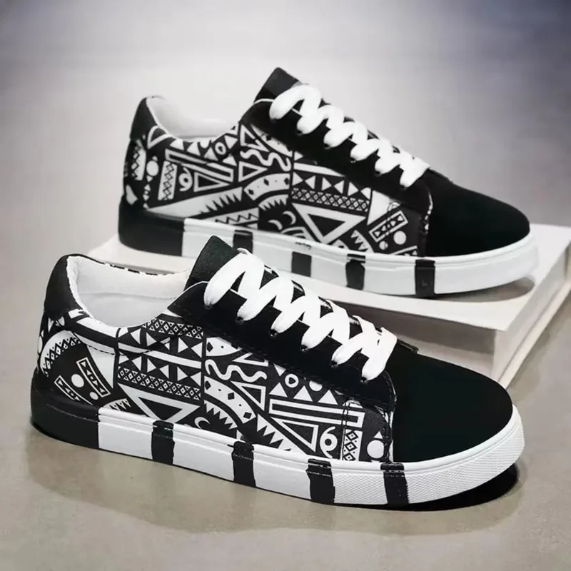 Sapatos masculinos de lona leves e respiráveis, versáteis, planos e confortáveis, para uso diário