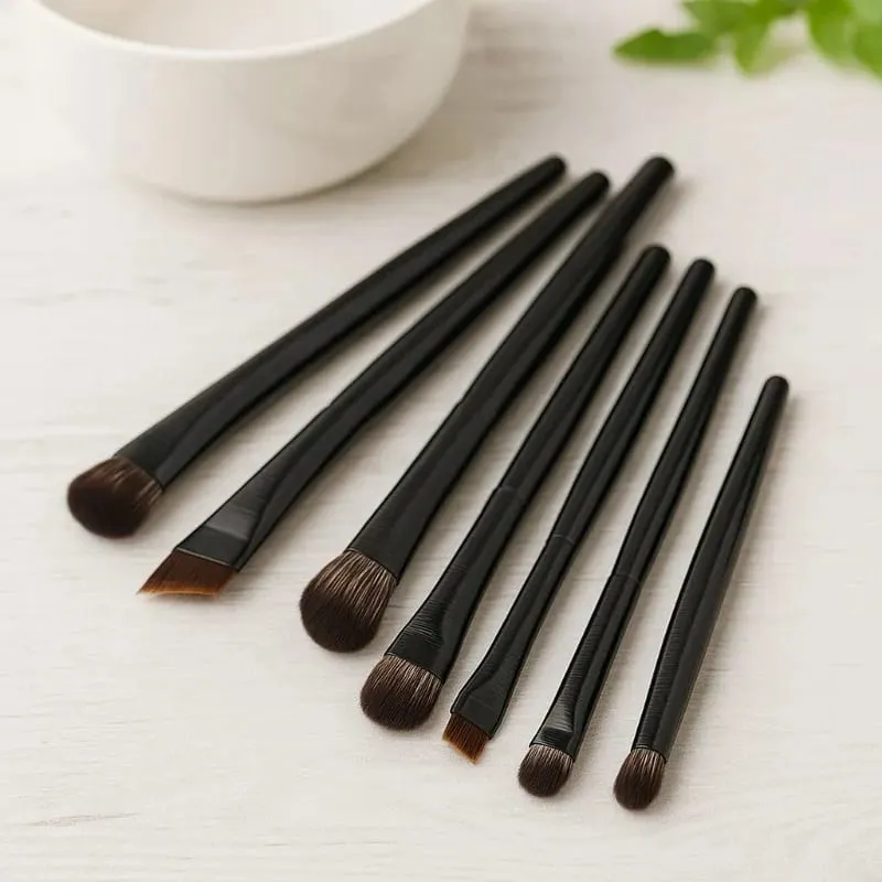 Conjunto de pincéis profissionais para sombra, 5/6 peças, contorno macio, delineador, sobrancelha, pincéis de maquiagem para mulheres, kit de ferramentas de beleza cosmética