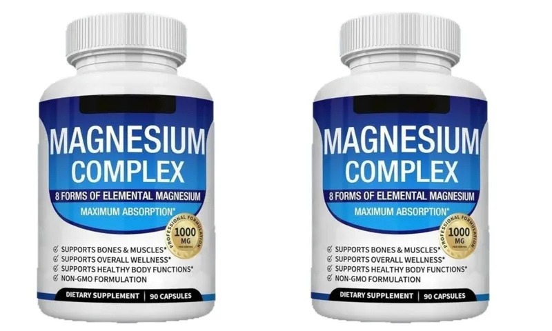Cápsulas de complexo de magnésio com 8 formas de suplemento mineral de magnésio para suporte ósseo e muscular e sono reparador 90 cápsulas