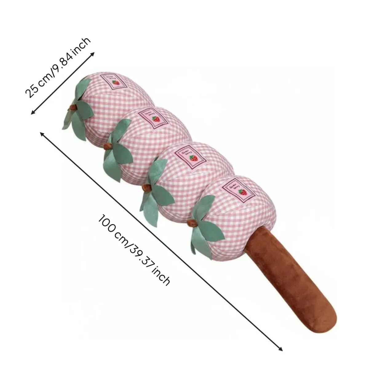Travesseiro de corpo longo macio e bonito com seções de frutas destacáveis ​​para conforto de descanso de cama lounge