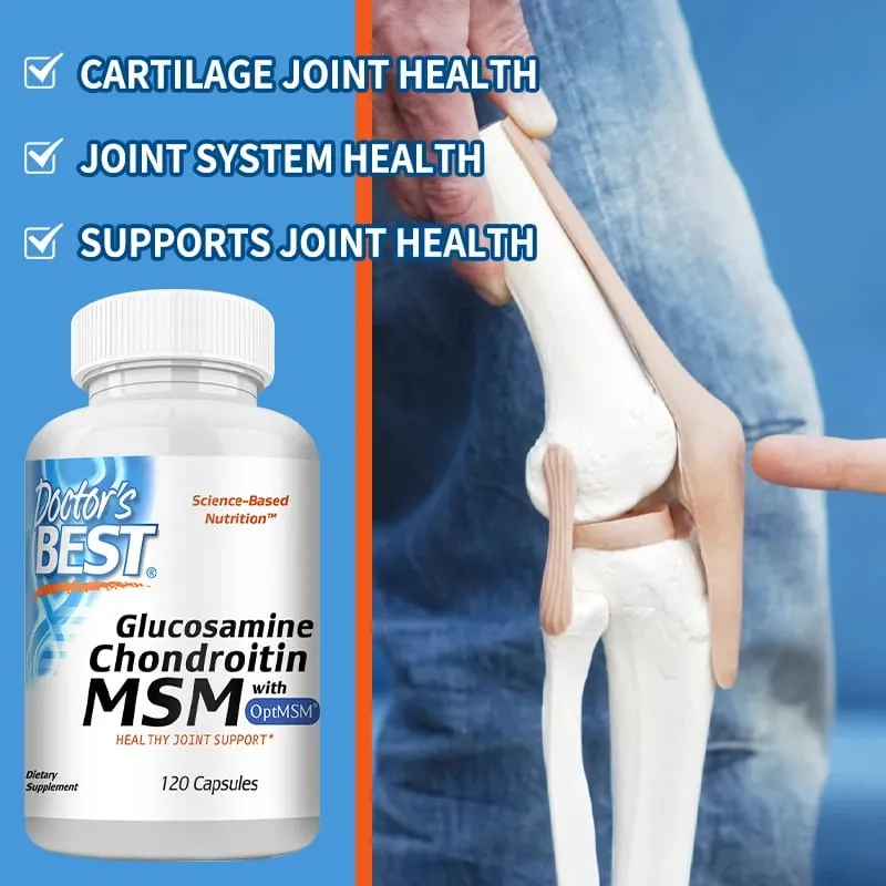 Glucosamina Condroitina MSM com suporte articular OptiMSM ajuda na mobilidade articular e na saúde geral