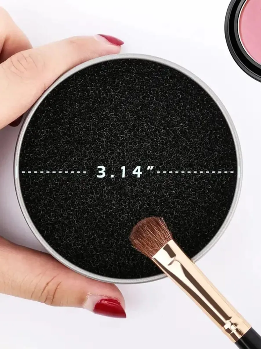 Pincéis de maquiagem limpador de esponja, limpeza a seco, limpador de sombra, sobrancelha, blush, remoção de cor para viagens ao ar livre