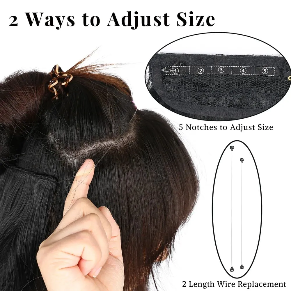 Synthatic Artificial Long Wavy Hairpiece Blonde Mixed Brown False Hair Piece For Women Two Clips Natural Hair Extension 17 Color