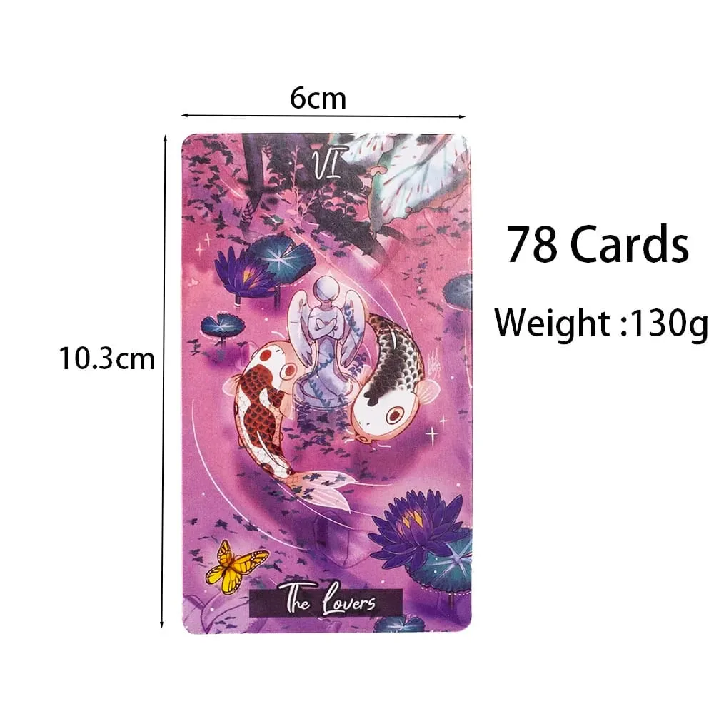 Nishikigoi Tarot 78pcs 10.3*6cm English Version Divination Board Games Kit Party Astrology Cards Oracle