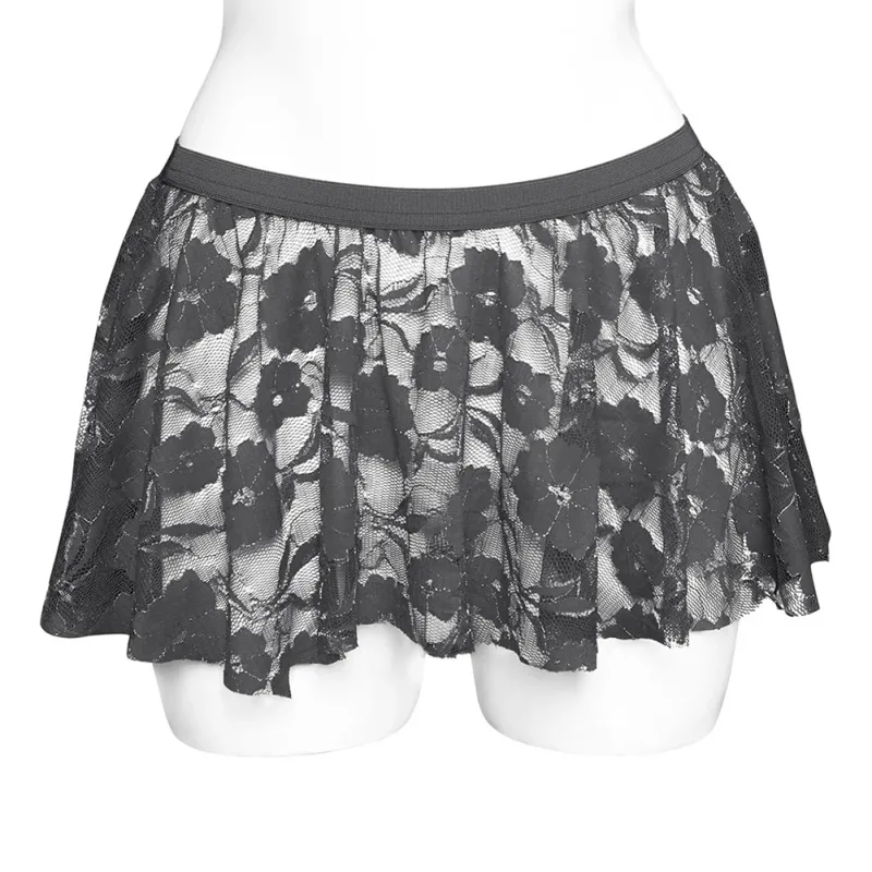 Saia de renda sólida masculina malha transparente para lingerie baixa para ascensão saias plissadas ver através bodycon inferior para festa à noite