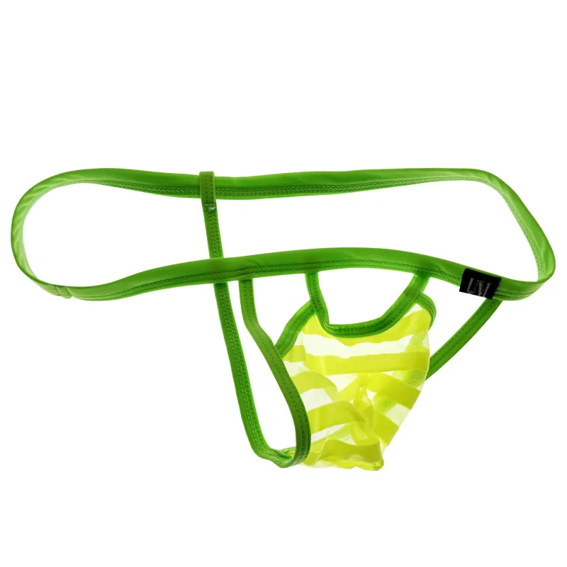 Nova malha transparente de cintura baixa masculina t-back tanga fina estiramento macio respirável leve sexy roupa interior