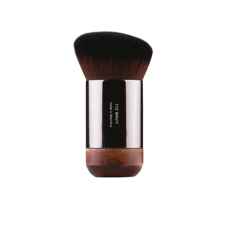 1pc mf pincéis de maquiagem de madeira natural macio pó fundação corretivo compõem escova blush sombra de cabelo sintético ferramentas de alta qualidade