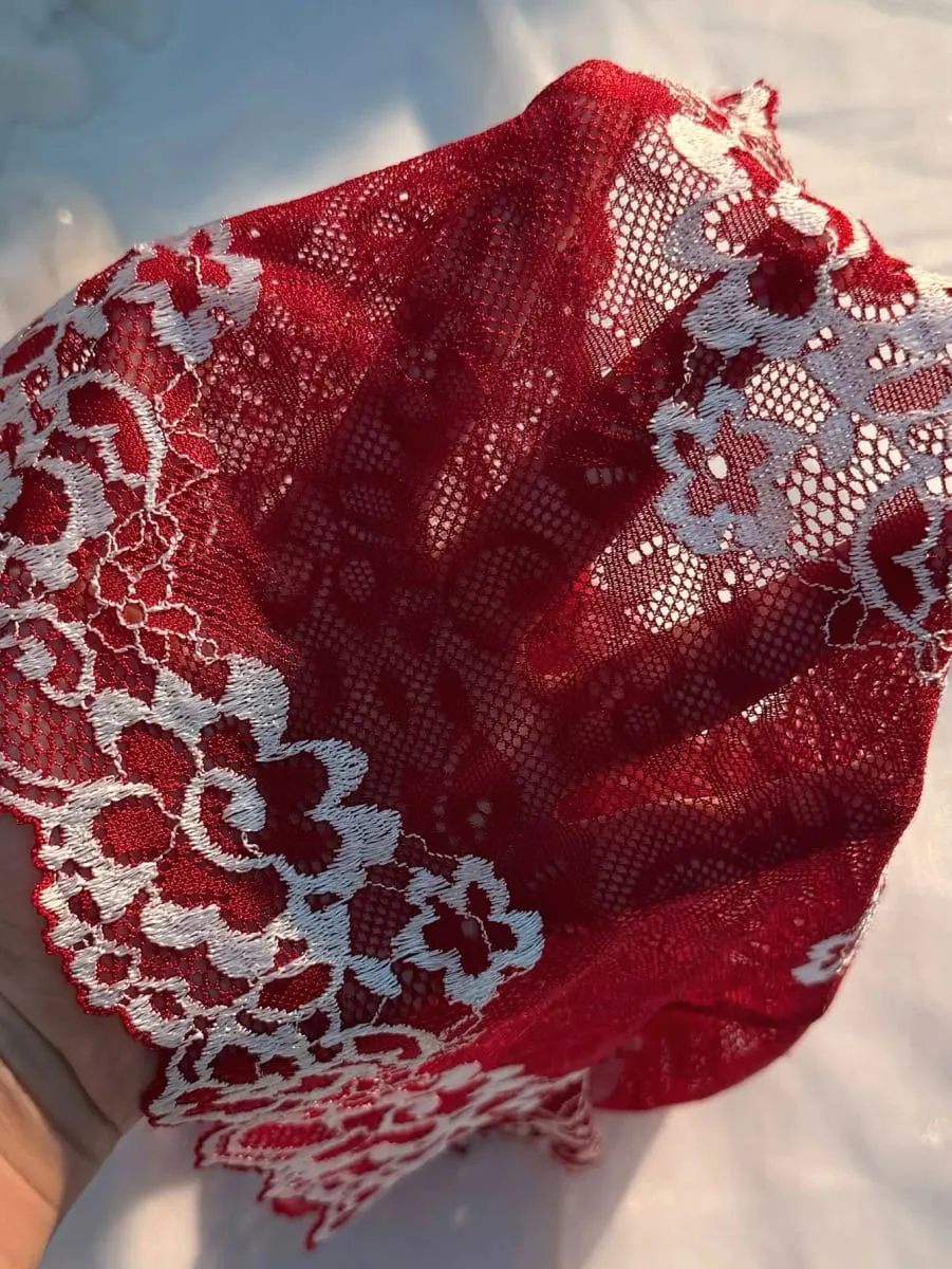 Requintado contraste floral renda estreita malha transparente cruz lindo suspensório traseiro lingerie sexy conjunto de 2 peças 2026