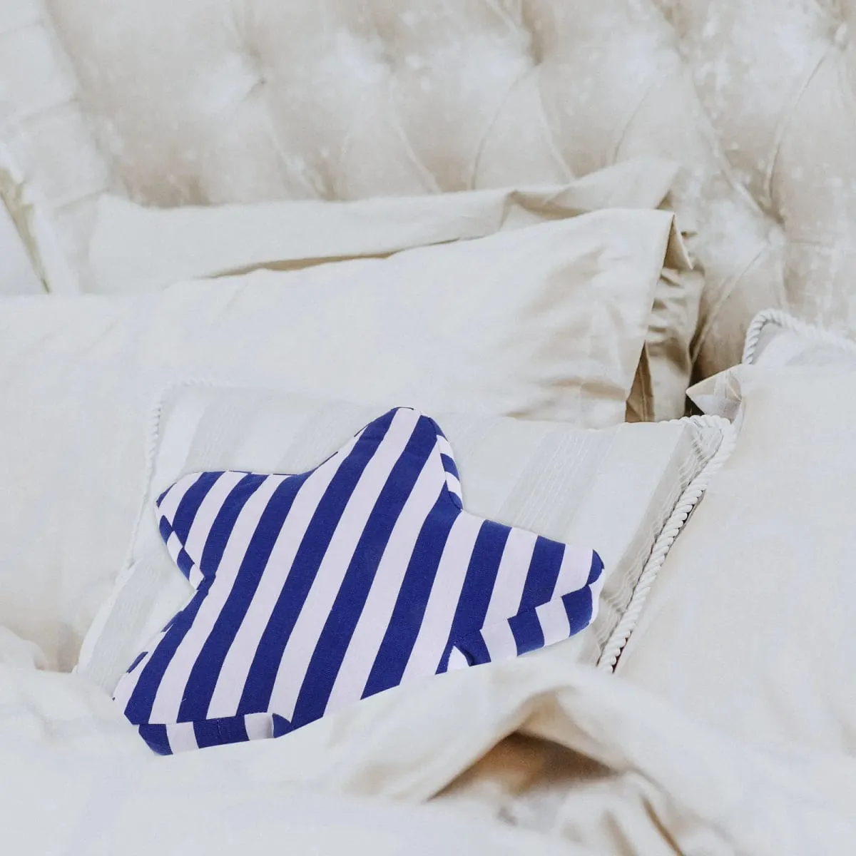 Listrado náutico estrela travesseiro estilo mediterrâneo lona estrela almofada para sofá cama ao ar livre decoração de casa costeira travesseiro acento