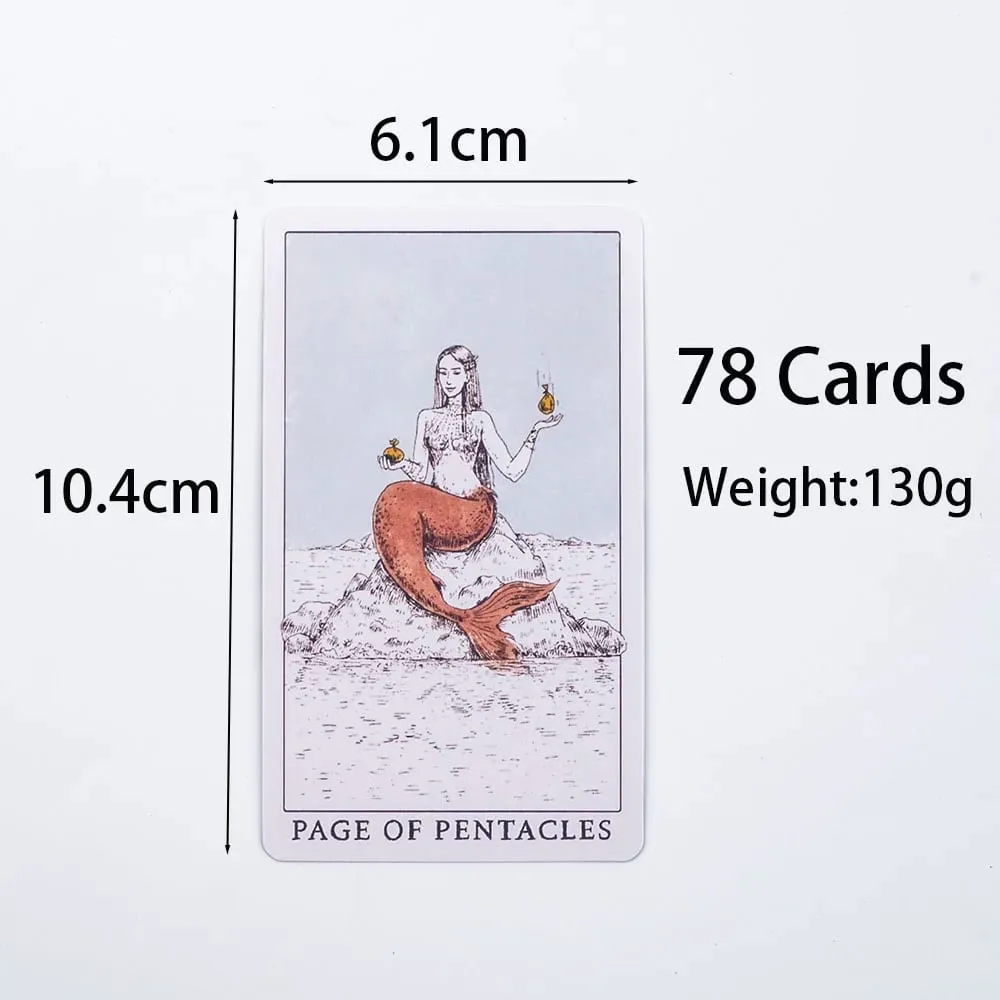 Baralho de tarô Tempest com tema oceano, conjunto de 78 cartas de adivinhação, 10,4 * 6,1 cm, lindamente projetado para jogos de tabuleiro e leitura de tarô
