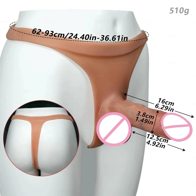 Pulseira de silicone em vibrador para lésbicas gays reutilizáveis ​​pênis sólido sensação de pele vibrador calças strapon pênis brinquedos sexuais para mulheres 18 +