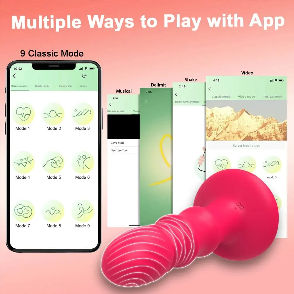 Rolha anal unissex massageadores de vibração app controle remoto vibração telescópica nádegas rolhas com ventosas brinquedos adultos