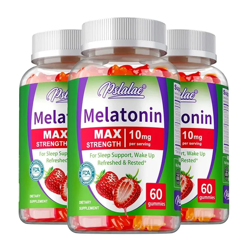 Goma de melatonina - Auxilia no sono, melhora a insônia, regula o relógio biológico, melhora a imunidade, produtos de saúde para adultos