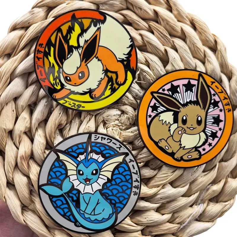 Alfinetes de lapela esmaltados pokemon, broches para mochilas, emblemas de ferro, broche fashion para roupas, joias, presentes, amigos