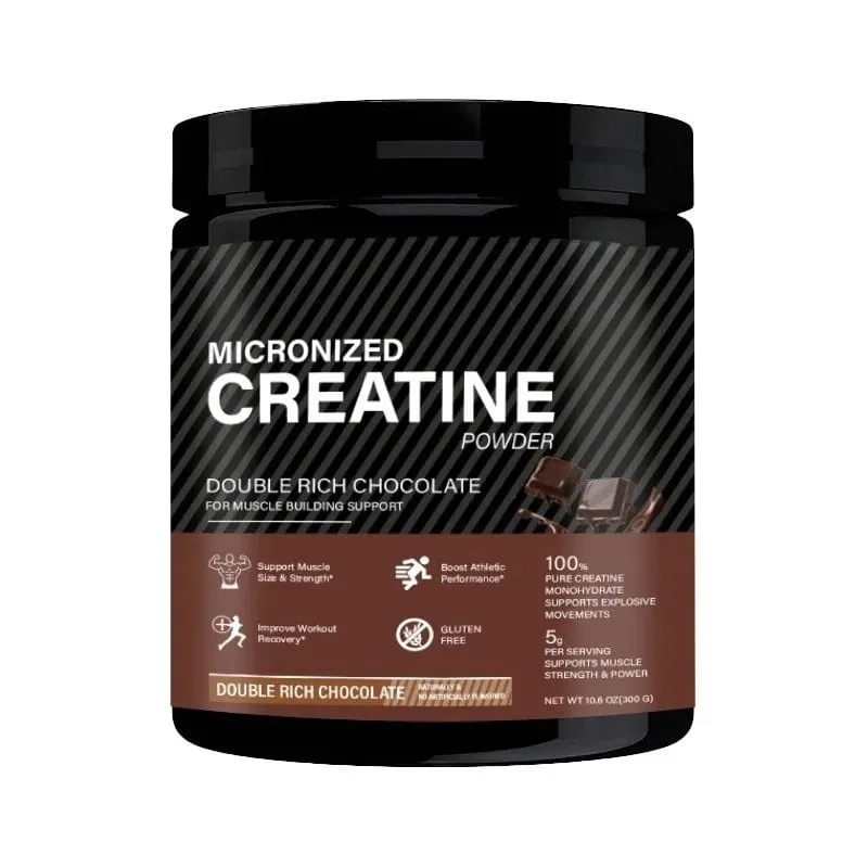 Micronized Creatine Monohydrate Powder 5g Supports Muscle Strength Workout Recovery & Training Performance Chocolate Flavor 300g