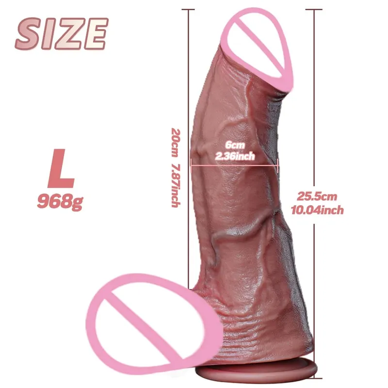 Novo realista macio duplo silicone grande vibrador masturbação vaginal ventosa pornô pau mulher brinquedo sexo anal 2 cores pênis 6 tamanhos