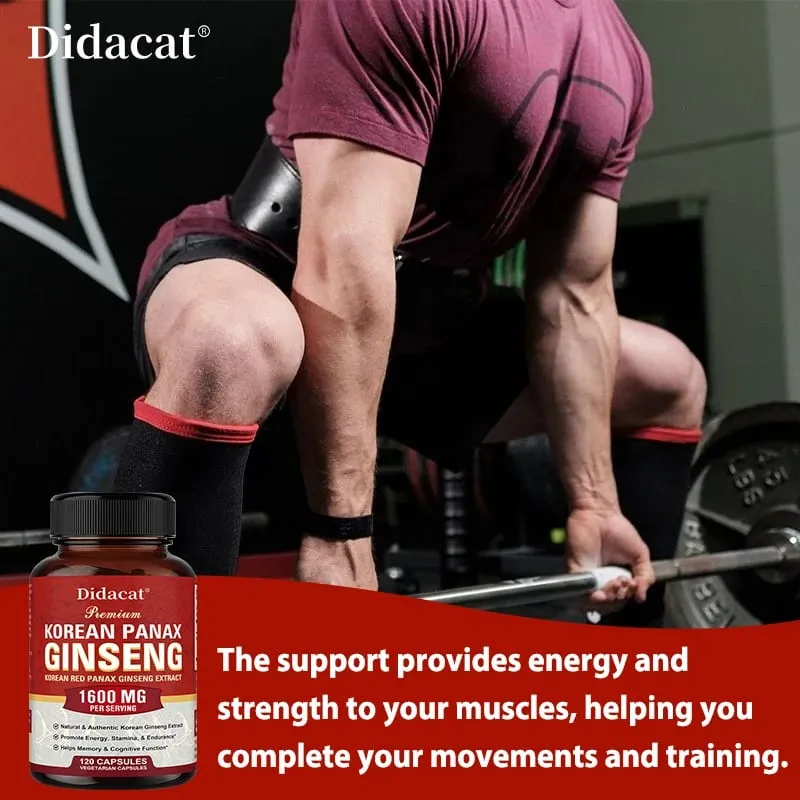 Korean Red Ginseng Capsules | Powerful Ginsenosides To Boost Energy Focus Stamina Vitality and Strengthen The Immune System