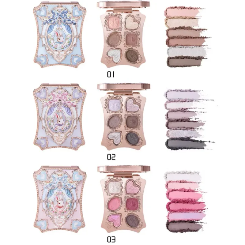 Flor sabe caixa de presente de maquiagem paleta de sombra cintilante cupido delineador labial cobertura completa corretivo tudo-em-um kit de beleza