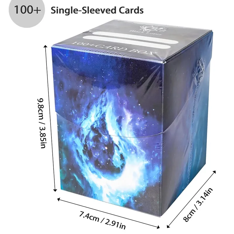 100 多張 BASIC LANDS 塑膠集換式卡盒可容納雙套卡 TCG/CCG 記憶卡盒，適用於 MTG/YGO，附兩個分隔板