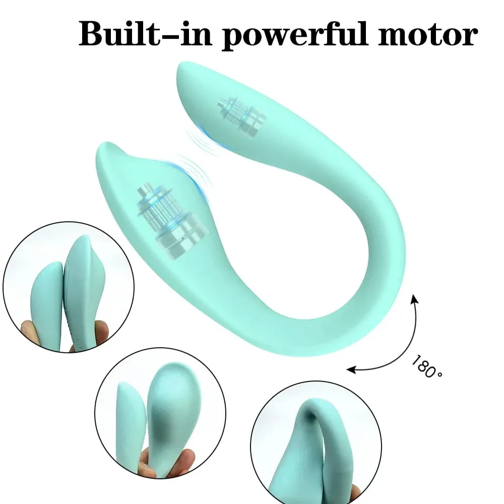 Vibrador vestível em forma de u de 9 velocidades, controle remoto sem fio, motores duplos, estimulador de clitóris e ponto G, brinquedo sexual adulto para mulheres — image 4