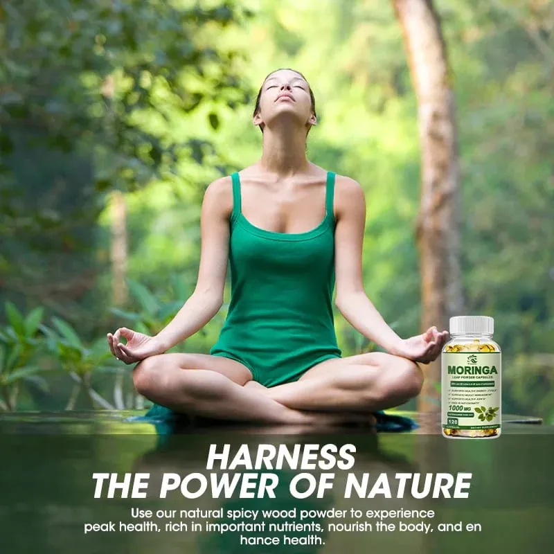 Moringa Extract Capsule Anti Stress Improve Sleep Enhance immunity Antioxidant - 60/120 Capsules