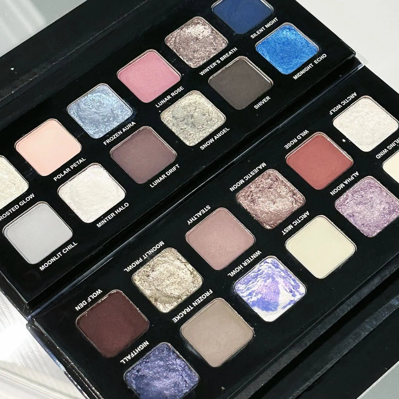Paleta de sombras metálicas com 12 cores, pérola fosca, cintilante, azul, iluminador, brilho, maquiagem fashion — image 2