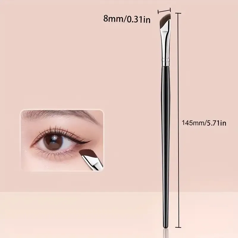 1/3 pincéis de delineador de bisturi com ponta de ângulo ultrafino pincel de sobrancelha de ângulo plano pincel de detalhes finos para maquiagem de olhos e área dos olhos
