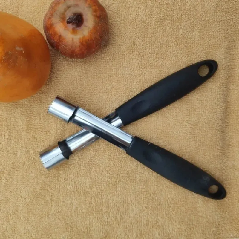 Extrator de núcleo de frutas em aço inoxidável, aparelho de cozinha, maçã, pêra, extrator de núcleo de frutas, cozinha doméstica, alça de plástico, 1 peça