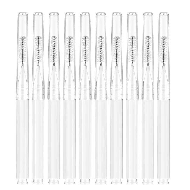10/20 pçs escovas de sobrancelha mini escova de levantamento de sobrancelha descartável maquiagem cílios ferramenta dente escova interdental lash extensão suprimentos
