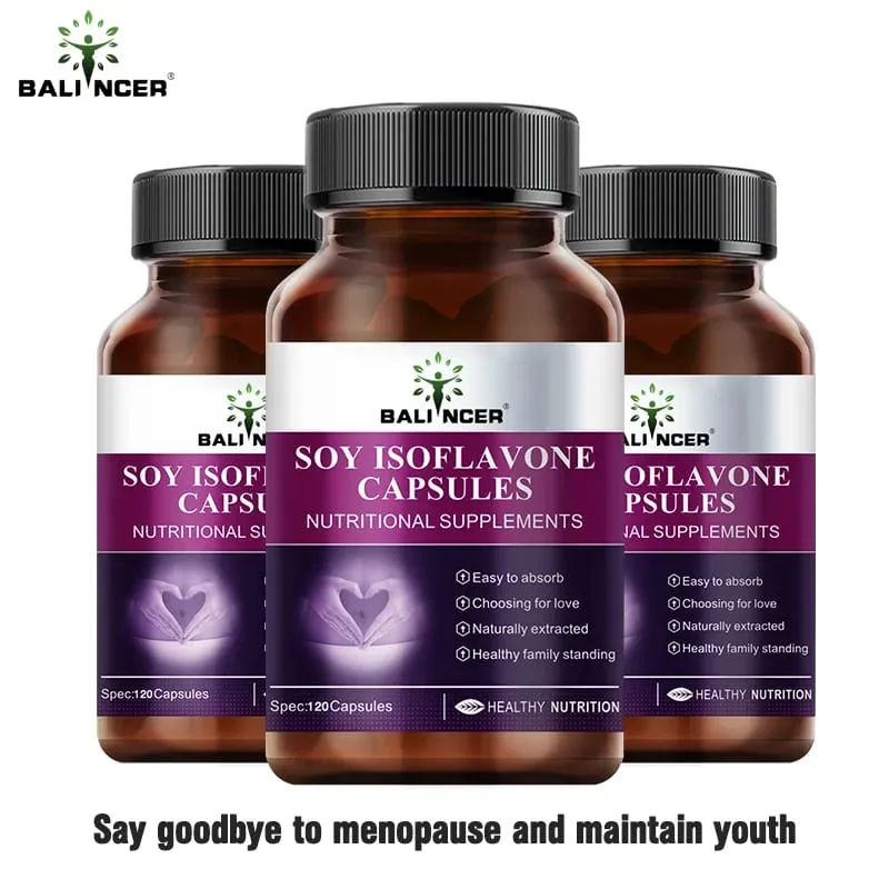 Cápsulas de extrato de isoflavona de soja, manutenção da condição física, alívio da menopausa, suporte de humor, suplemento nutricional feminino — image 5