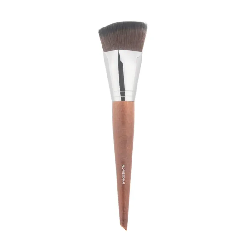1pc mf pincéis de maquiagem de madeira natural macio pó fundação corretivo compõem escova blush sombra de cabelo sintético ferramentas de alta qualidade