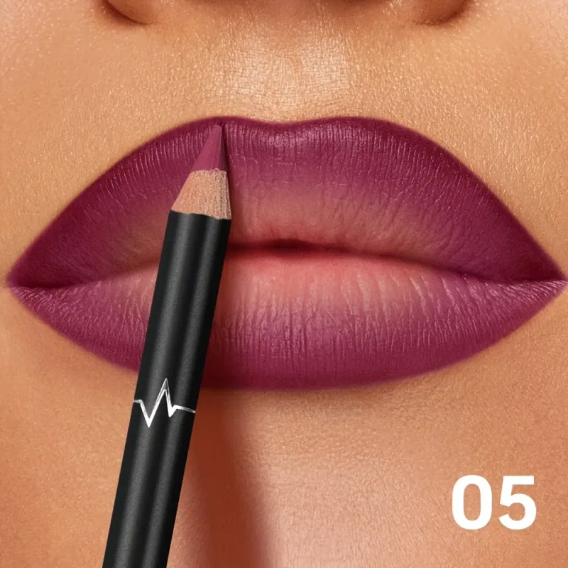 Pudaier 6-Color Waterproof Matte Lip Liner - Long-Lasting Non-Transfer Formula Matte Finish 6 Versatile Shades