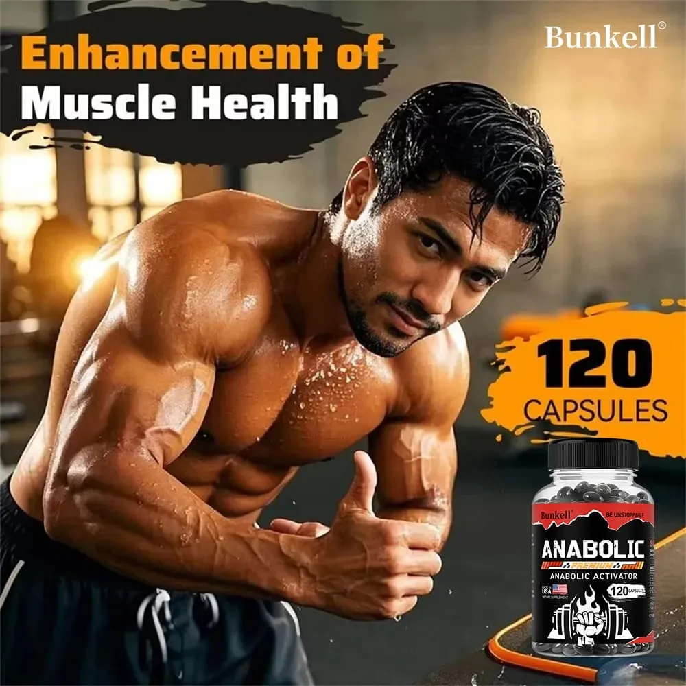 Cápsulas Muscle Builder - Ajudam a aumentar a resistência, a síntese de proteínas promove um crescimento muscular mais rápido, a energia abdominal
