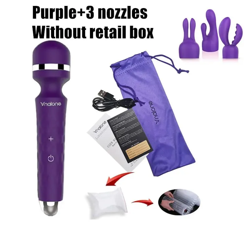 Nalone rock poderoso clitóris vibrador usb recarga varinha mágica av vibrador massageador produto sexual brinquedos sexuais eróticos para mulher