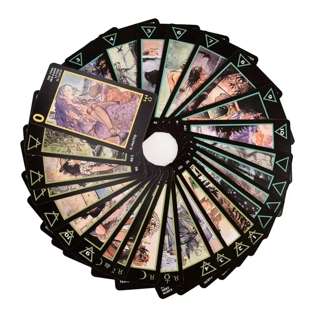 Manara baralho de tarô erótico, arte ilustrada, cartas oráculo de adivinhação para leitores de tarô, leitura espiritual e coleção pessoal
