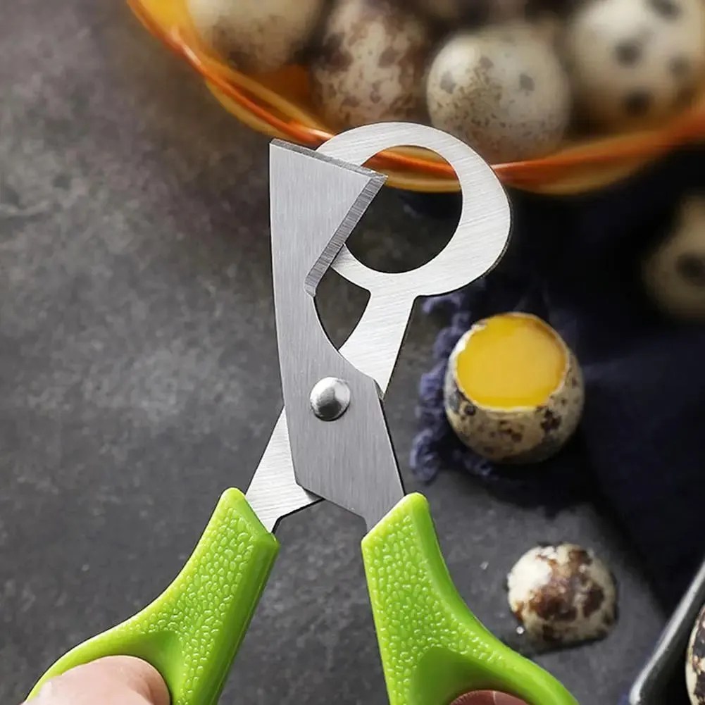 1-20PCS Stainless Steel Quail Egg Scissors Egg Shell Cutter Opener - High Quality Steel Blades Brand New Durable Egg Slicer Tool