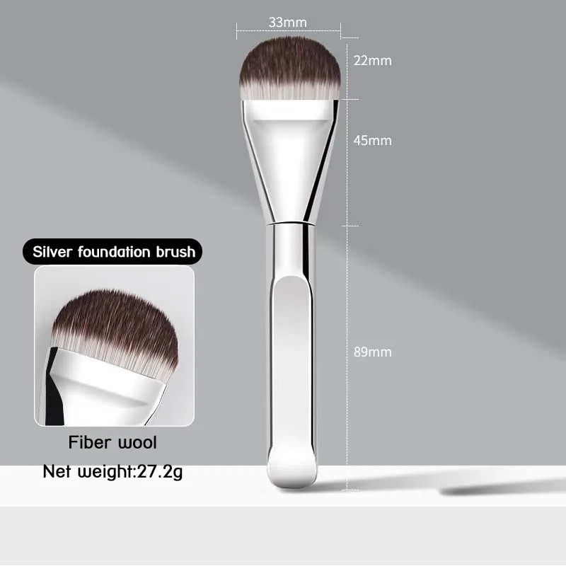 1 pçs ultra fino fundação escova em forma de língua sem emenda corretivo cabeça plana macio ferramentas de beleza do cabelo pincéis de maquiagem máscara escova