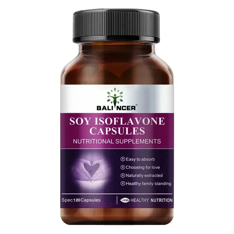 Cápsulas de extrato de isoflavona de soja, manutenção da condição física, alívio da menopausa, suporte de humor, suplemento nutricional feminino — image 8